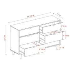 Mid-Century Modern Groove Wood 6 Drawer Dresser - Saracina Home 26 Mid-Century Modern Groove Wood 6 Drawer Dresser - Saracina Home -Saracina Home Shop GUEST 00517b78 51c3 4bd6 b25d 1b4df6d40b7d