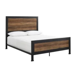 Queen Industrial Wood And Metal Bed - Saracina Home -Saracina Home Shop GUEST 01f5a655 b757 41d6 a50b eea74a082030