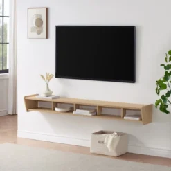 Modern Minimalist Floating TV Stand For TVs Up To 70" With Open Storage - Saracina Home 16 Modern Minimalist Floating TV Stand For TVs Up To 70" With Open Storage - Saracina Home -Saracina Home Shop GUEST 023d9550 9b99 49a8 ac43 b9d15c1a1c9d