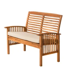 Ravenscroft Modern Boho Acacia Wood Slatted Outdoor Loveseat With Cushion - Saracina Home 29 Ravenscroft Modern Boho Acacia Wood Slatted Outdoor Loveseat With Cushion - Saracina Home -Saracina Home Shop GUEST 0351f6f8 42ea 446b 819c e7d0b3a28178