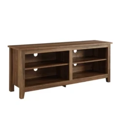 Transitional 4 Cubby Wood Open Storage TV Stand For TVs Up To 65"- Saracina Home -Saracina Home Shop GUEST 055e3d67 b0c0 466b 95ea 08ad7d4ecdfb