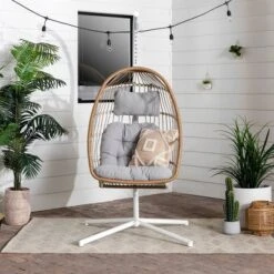 Toluca Hanging Outdoor Boho Egg Chair With Cushion - Saracina Home 21 Toluca Hanging Outdoor Boho Egg Chair With Cushion - Saracina Home -Saracina Home Shop GUEST 05e77d11 5bc0 4aed 8be6 80ea07404972