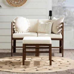 3pc Modular Acacia Wood Patio Chat Set With Cushions - Saracina Home 35 3pc Modular Acacia Wood Patio Chat Set With Cushions - Saracina Home -Saracina Home Shop GUEST 06b0d32d 696a 4b50 a472 ab78b5be693a