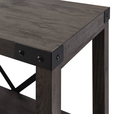 64" Sophie Industrial X Frame Bookshelf - Saracina Home 4 64" Sophie Industrial X Frame Bookshelf - Saracina Home - Image 4