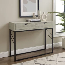 Faux Shagreen Modern 2 Drawer Entry Table - Saracina Home 15 Faux Shagreen Modern 2 Drawer Entry Table - Saracina Home -Saracina Home Shop GUEST 0aacc9bc 8b6e 4a3e 92e0 998053d1b531