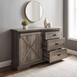 Orson Transitional Sliding X Barn Door Sideboard With 3 Drawers - Saracina Home 10 Orson Transitional Sliding X Barn Door Sideboard With 3 Drawers - Saracina Home -Saracina Home Shop GUEST 107ecdb0 0244 4ca6 9c11 ab3f02058508