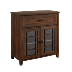Transitional 2 Door Window Pane Accent Cabinet Dark Walnut - Saracina Home -Saracina Home Shop GUEST 11b52eed 205e 443e 87ff b964fdb31758