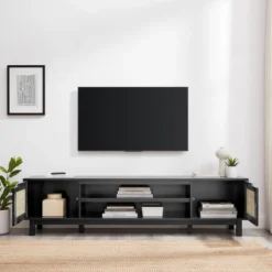 Modern Boho Storage TV Stand For TVs Up To 80" With Rattan Doors - Saracina Home 14 Modern Boho Storage TV Stand For TVs Up To 80" With Rattan Doors - Saracina Home -Saracina Home Shop GUEST 12221a0d 7b20 4e5c 80e3 fe64e592ec0c