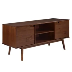 Solid Wood Mid-Century Modern TV Stand For TVs Up To 65" - Saracina Home -Saracina Home Shop GUEST 124c1f93 b619 426b 85f1 839f07b6bcd7