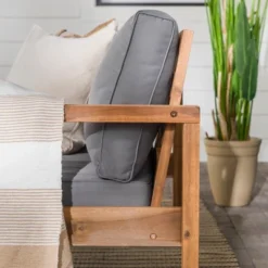 Galia Square Leg Acacia Wood Patio Loveseat With Cushions - Brown - Saracina Home 29 Galia Square Leg Acacia Wood Patio Loveseat With Cushions - Brown - Saracina Home -Saracina Home Shop GUEST 161c7d60 d77b 475e ad59 ec3fc3ea9716