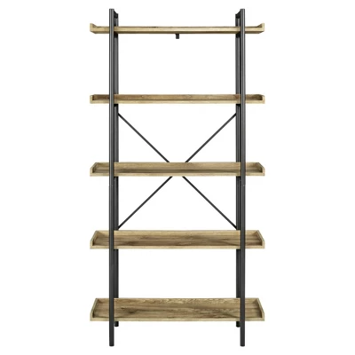 68" 5 Tray Shelf Urban Pipe X Back Bookshelf - Saracina Home 3 68" 5 Tray Shelf Urban Pipe X Back Bookshelf - Saracina Home - Image 3