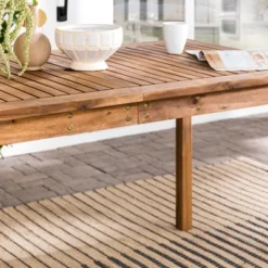 Acacia Wood Patio Simple Rectangle Dining Table - Saracina Home -Saracina Home Shop GUEST 199a59ee c091 42a1 aa43 34154acae05e