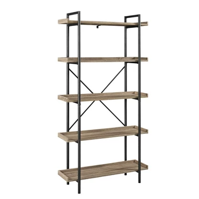 68" 5 Tray Shelf Urban Pipe X Back Bookshelf - Saracina Home 8 68" 5 Tray Shelf Urban Pipe X Back Bookshelf - Saracina Home - Image 8