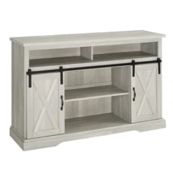 Transitional Sliding Barndoor Highboy TV Stand For TVs Up To 58" - Saracina Home 36 Transitional Sliding Barndoor Highboy TV Stand For TVs Up To 58" - Saracina Home -Saracina Home Shop GUEST 1e7753a0 161a 461f a869 c017e7263cc2