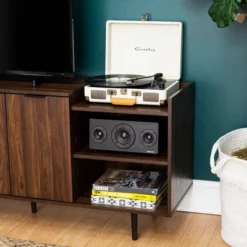 Rockwell Modern Storage TV Stand For TVs Up To 43" Brown - Saracina Home 17 Rockwell Modern Storage TV Stand For TVs Up To 43" Brown - Saracina Home -Saracina Home Shop GUEST 1ec14ba5 44fc 47a9 b688 d123f57c5c73