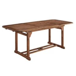 Ravenscroft Modern Boho Acacia Wood Slat Top Rectangle Extendable Outdoor Table - Saracina Home -Saracina Home Shop GUEST 1fb3848d 8275 4b43 8429 3df817323e4c