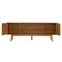 Solid Wood Mid-Century Modern TV Stand For TVs Up To 80" - Saracina Home -Saracina Home Shop GUEST 21c882f2 4627 4d0e a364 30f5fcdcd258