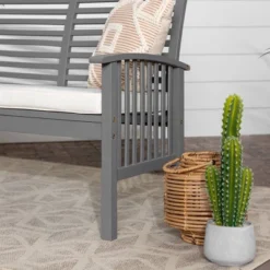 Ravenscroft Modern Boho Acacia Wood Slatted Outdoor Loveseat With Cushion - Saracina Home 22 Ravenscroft Modern Boho Acacia Wood Slatted Outdoor Loveseat With Cushion - Saracina Home -Saracina Home Shop GUEST 2264c25c 6929 44e0 82fd ff36fdeadd35