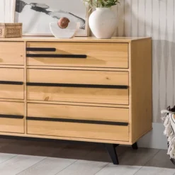 Modern 6 Drawer Double Dresser With Long Handles - Saracina Home -Saracina Home Shop GUEST 2398d437 3c82 46a2 a321 290def367454