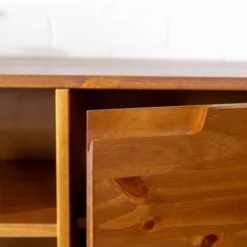 Solid Wood Mid-Century Modern TV Stand For TVs Up To 65" - Saracina Home -Saracina Home Shop GUEST 24388e01 9630 463f 8a30 f252940cc164