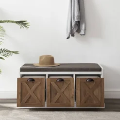 Farmhouse 40" 3 Drawer Storage Bench With Cushion - Saracina Home 19 Farmhouse 40" 3 Drawer Storage Bench With Cushion - Saracina Home -Saracina Home Shop GUEST 25e5f424 f281 4507 b17a 014bdc2a8834