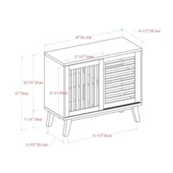 Visconti Mid-Century Modern Sliding Slat Door TV Stand For TVs Up To 40" - Saracina Home -Saracina Home Shop GUEST 27b85acf f3ef 4d5b 9750 257684889cc4