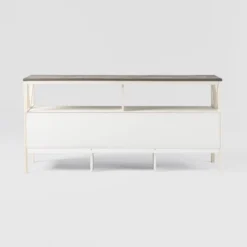 Farmhouse 3 Drawer Wood TV Stand For TVs Up To 65" - Saracina Home -Saracina Home Shop GUEST 28f76feb 3b1e 4490 93aa fbbe5dcd3f6f