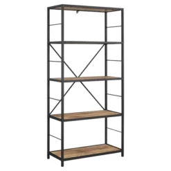 63" 4 Shelf Industrial Transitional Tall Bookshelf - Saracina Home 9 63" 4 Shelf Industrial Transitional Tall Bookshelf - Saracina Home -Saracina Home Shop GUEST 293bbdd1 bd66 4bc9 a60a cd7d2ad5ce55