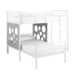 Twin Modern Cut-Out L-Shaped Metal Bunk Bed - Saracina Home -Saracina Home Shop GUEST 29da9719 a212 4480 8ec6 616d91a4d93b