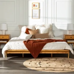 Boho Solid Wood King Platform Bed - Saracina Home -Saracina Home Shop GUEST 2b484637 caef 4c2f a8ec f88e052c940c