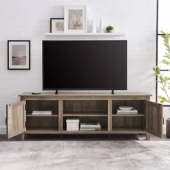 Modern Transitional Wood TV Stand For TVs Up To 80" - Saracina Home 16 Modern Transitional Wood TV Stand For TVs Up To 80" - Saracina Home -Saracina Home Shop GUEST 2c3d9757 cfca 4747 a512 cdfc5ac25e32