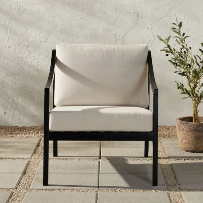 Saracina Home Mid-Century Modern Slatted Outdoor Acacia Arm Chair With Cushion 1 Saracina Home Mid-Century Modern Slatted Outdoor Acacia Arm Chair With Cushion