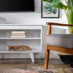 Modern Contemporary Simple Wood Storage Console TV Stand For TVs Up To 65" - Saracina Home 22 Modern Contemporary Simple Wood Storage Console TV Stand For TVs Up To 65" - Saracina Home -Saracina Home Shop GUEST 2f31b8b6 5e59 4770 81f9 1f398fb0b1b3