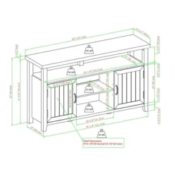 Modern Farmhouse Highboy Double Grooved Door TV Stand For TVs Up To 65" - Saracina Home -Saracina Home Shop GUEST 2f57f1dc 192a 4d63 b842 b79bd1135de4