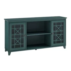 Bayland Transitional Double Fretwork Door Sideboard Antique Dark Teal - Saracina Home -Saracina Home Shop GUEST 30940f8e d84b 4388 8393 0c02a276e1a3