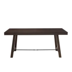 71" Tanya Modern Farmhouse Metal Stretcher Dining Table Dark Brown Oak - Saracina Home 6 71" Tanya Modern Farmhouse Metal Stretcher Dining Table Dark Brown Oak - Saracina Home -Saracina Home Shop GUEST 318da050 abf9 4756 b1f1 bc601f9c5ee6