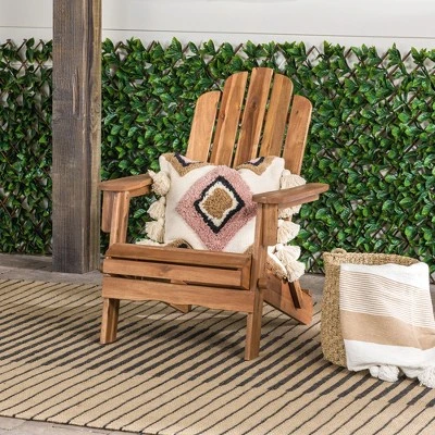 Genovia Transitional Acacia Wood Outdoor Adirondack Chair - Saracina Home 1 Genovia Transitional Acacia Wood Outdoor Adirondack Chair - Saracina Home