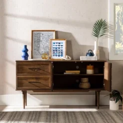 58" Modern Boho Solid Pine Wood Closed Storage Sideboard Brown - Saracina Home 36 58" Modern Boho Solid Pine Wood Closed Storage Sideboard Brown - Saracina Home -Saracina Home Shop GUEST 32c51967 13ed 41af 8c11 439b8c111d14