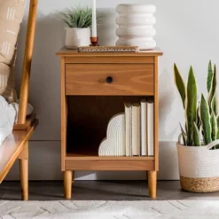 Stiva Classic Mid-Century Modern 1 Drawer Nightstand - Saracina Home -Saracina Home Shop GUEST 33c12aa3 b173 42fe b6c7 72dbb0a37814