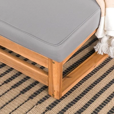 Galia 2pc Square Leg Acacia Wood Chair And Ottoman With Cushions - Brown - Saracina Home 6 Galia 2pc Square Leg Acacia Wood Chair And Ottoman With Cushions - Brown - Saracina Home - Image 6