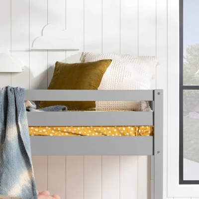 Twin Over Twin Wood Detachable Slat Bunk Bed - Saracina Home 9 Twin Over Twin Wood Detachable Slat Bunk Bed - Saracina Home - Image 9