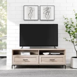 Orin Modern 2 Drawer TV Stand For TVs Up To 60" - Saracina Home -Saracina Home Shop GUEST 35901660 9e77 4be9 a81b 8639e435dfea