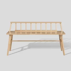 Transitional Low-Back Spindle Entryway Bench - Saracina Home -Saracina Home Shop GUEST 367340e7 8daf 4aa5 ae9a f160a510b920