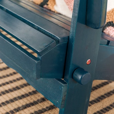 Genovia Transitional Acacia Wood Outdoor Adirondack Chair With Wine Holder - Saracina Home 11 Genovia Transitional Acacia Wood Outdoor Adirondack Chair With Wine Holder - Saracina Home - Image 11