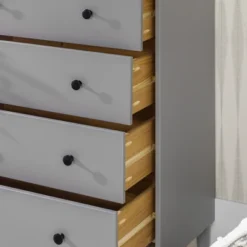 Stiva Classic Mid-Century Modern Vertical 4 Drawer Dresser Gray - Saracina Home -Saracina Home Shop GUEST 3846d529 c24e 4739 a13a 22e114312cd6