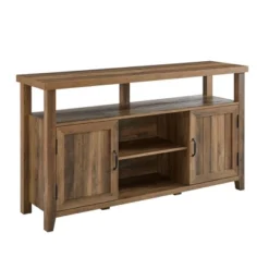 Modern Farmhouse Highboy Double Grooved Door TV Stand For TVs Up To 65" - Saracina Home -Saracina Home Shop GUEST 38a92cc5 da2b 4020 9f39 95b86ca02656