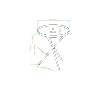 Modern Minimalist Intersecting Tripod Leg Side Table Black/Faux White Marble - Saracina Home 9 Modern Minimalist Intersecting Tripod Leg Side Table Black/Faux White Marble - Saracina Home - Image 9