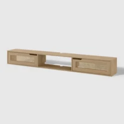 Modern Boho Floating TV Stand For TVs Up To 80" With Rattan Doors Coastal Oak - Saracina Home 14 Modern Boho Floating TV Stand For TVs Up To 80" With Rattan Doors Coastal Oak - Saracina Home -Saracina Home Shop GUEST 3a100323 f49a 4189 ba7b ff83251adcba