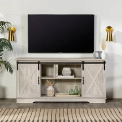 Modern Transitional Sliding Barndoor TV Stand For TVs Up To 65"- Saracina Home 29 Modern Transitional Sliding Barndoor TV Stand For TVs Up To 65"- Saracina Home -Saracina Home Shop GUEST 3a33cfae 753c 49d5 b93b f8ed8ea1c772
