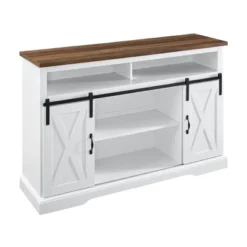 Transitional Sliding Barndoor Highboy TV Stand For TVs Up To 58" - Saracina Home 37 Transitional Sliding Barndoor Highboy TV Stand For TVs Up To 58" - Saracina Home -Saracina Home Shop GUEST 3adcd44f b538 4274 a64c 77f6c0af0695